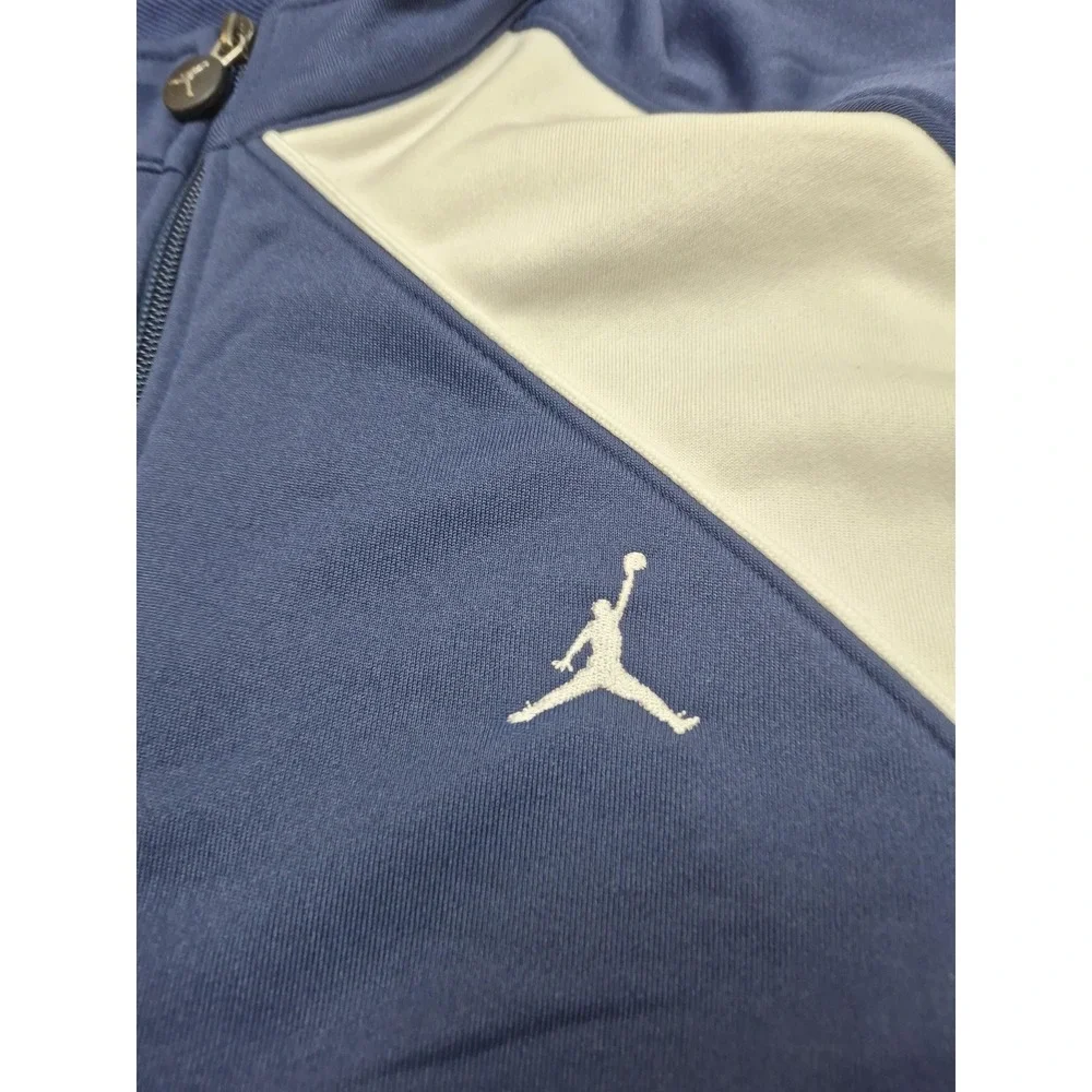 Jordan Track Jacket Mens XL Blue White Full Zip Colorblock Jumpman Logo Athletic